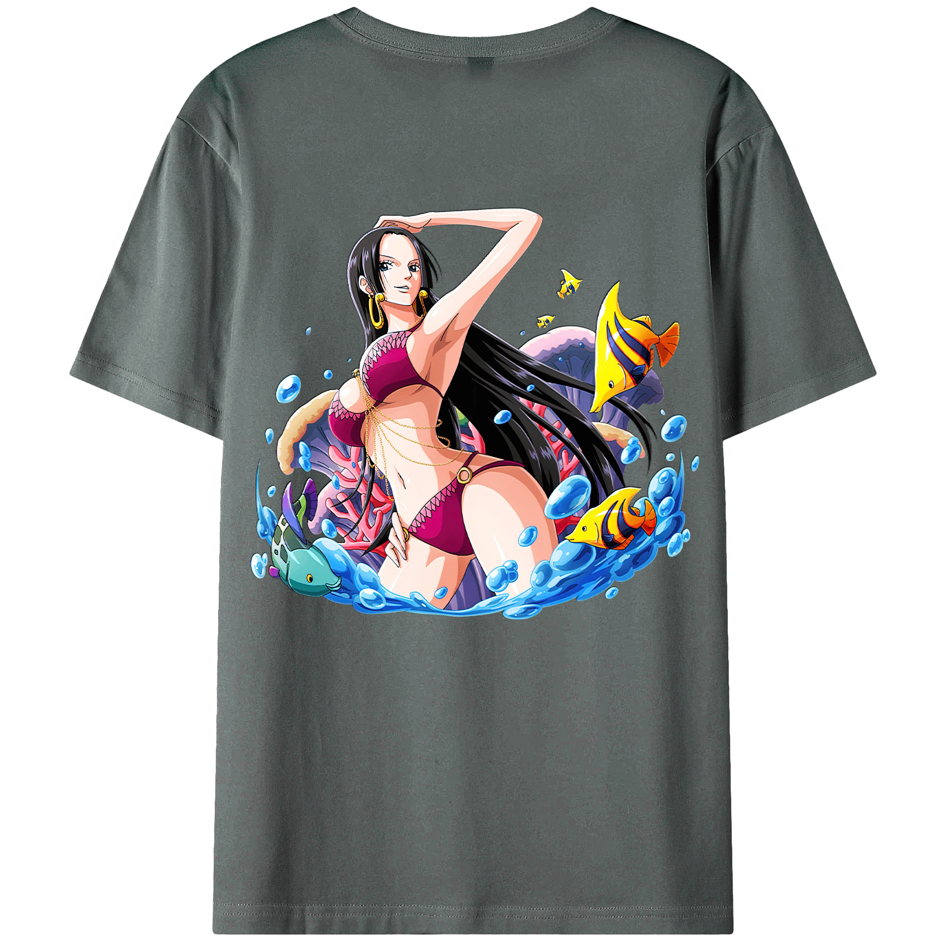 ワンピース ボア・ハンコック ONE PIECE Boa·Hancock 綿100％半袖Tシャツ（背面プリント）